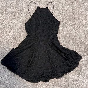 Urban Outfitters- the perfect NYE dress!! Open Back, Black Lace Mini Dress